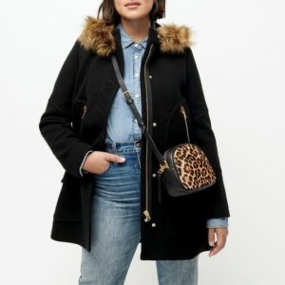 J. Crew Jackets & Blazers - J.Crew Chateau Parka Italian Wool in Black Size 8